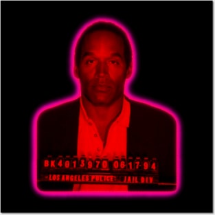 OJ Simpson Mugshot Halftone Posters and Art
